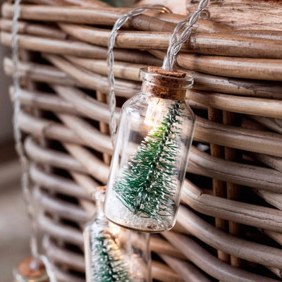 LED Christmas Tree String Lights Battery Operated Glass Jar Fairy Lights