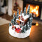 LED Christmas Village Set Snowy Resin Houses Festive Home Décor