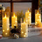LED Flameless Candles Battery Powered Acrylic Lights For Holiday Décor