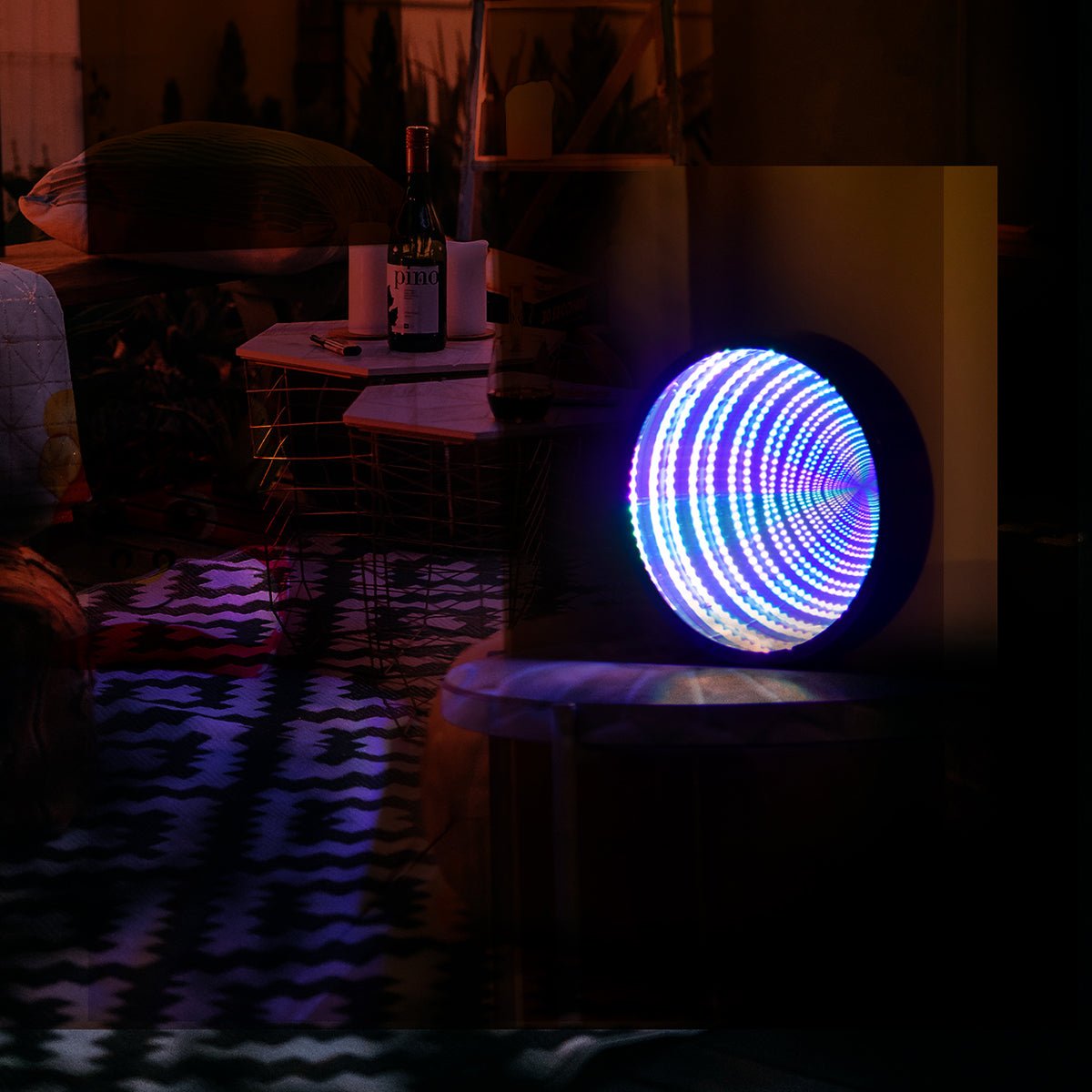 LED Infinity Mirror Light Creative Visual Tunnel Decoration Lamp