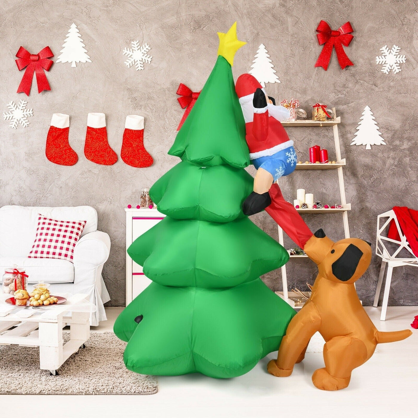 LED Inflatable Christmas Tree With Bright LED Lights And Fan
