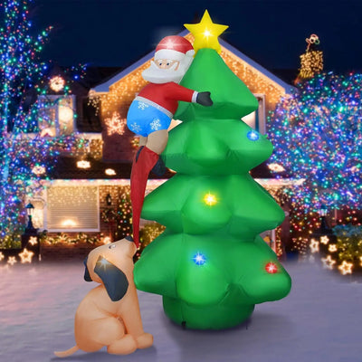 LED Inflatable Christmas Tree With Bright LED Lights And Fan