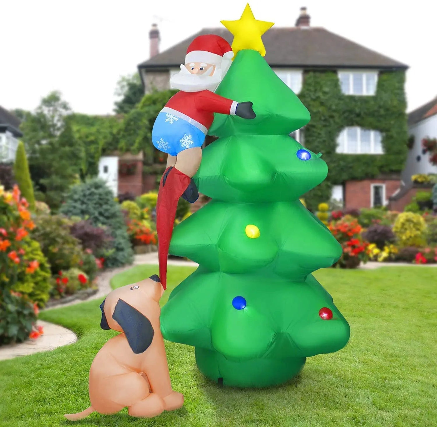 LED Inflatable Christmas Tree With Bright LED Lights And Fan