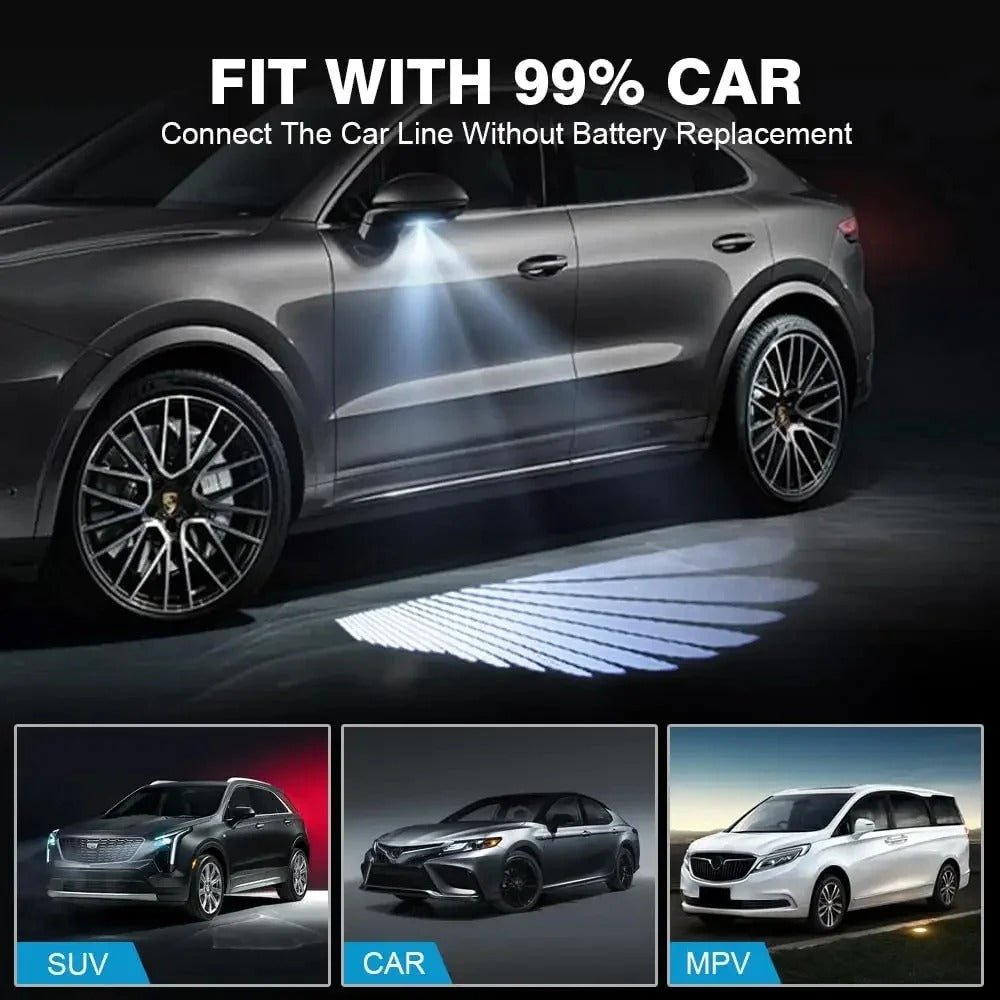 LED Car Door Light Angel Wings Ghost Shadow Projector