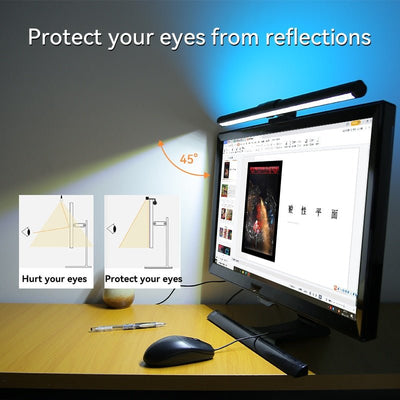 LED Monitor Lamp USB Powered Anti Glare For Home Office Use