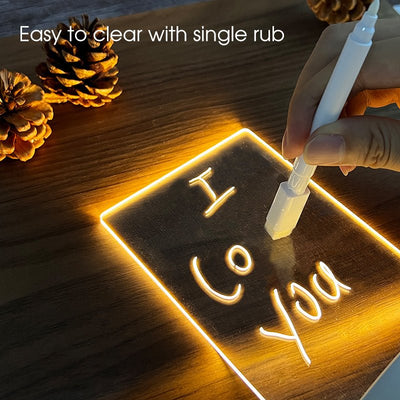 LED Note Board Night Lamp Creative Message Light For Bedroom Decor