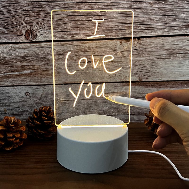 LED Note Board Night Lamp Creative Message Light For Bedroom Decor
