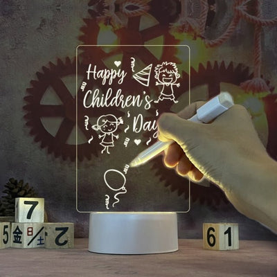 LED Note Board Night Lamp Creative Message Light For Bedroom Decor