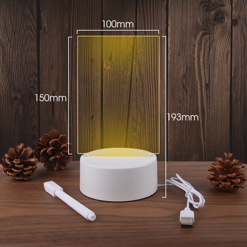 LED Note Board Night Lamp Creative Message Light For Bedroom Decor