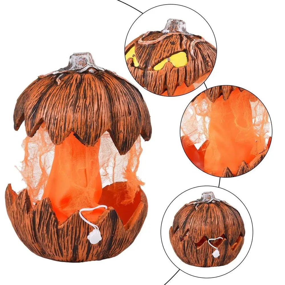 LED Pumpkin Lantern Talking Jack-O-Lantern Halloween Indoor Decor Light