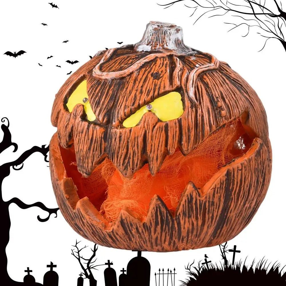 LED Pumpkin Lantern Talking Jack-O-Lantern Halloween Indoor Decor Light