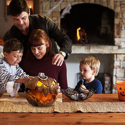 LED Pumpkin Lantern Talking Jack-O-Lantern Halloween Indoor Decor Light