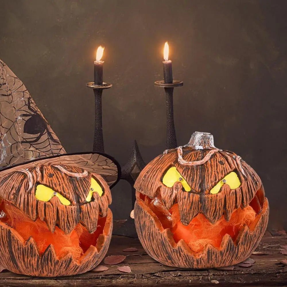 LED Pumpkin Lantern Talking Jack-O-Lantern Halloween Indoor Decor Light