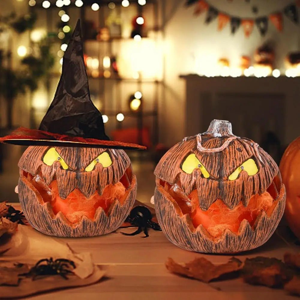 LED Pumpkin Lantern Talking Jack-O-Lantern Halloween Indoor Decor Light