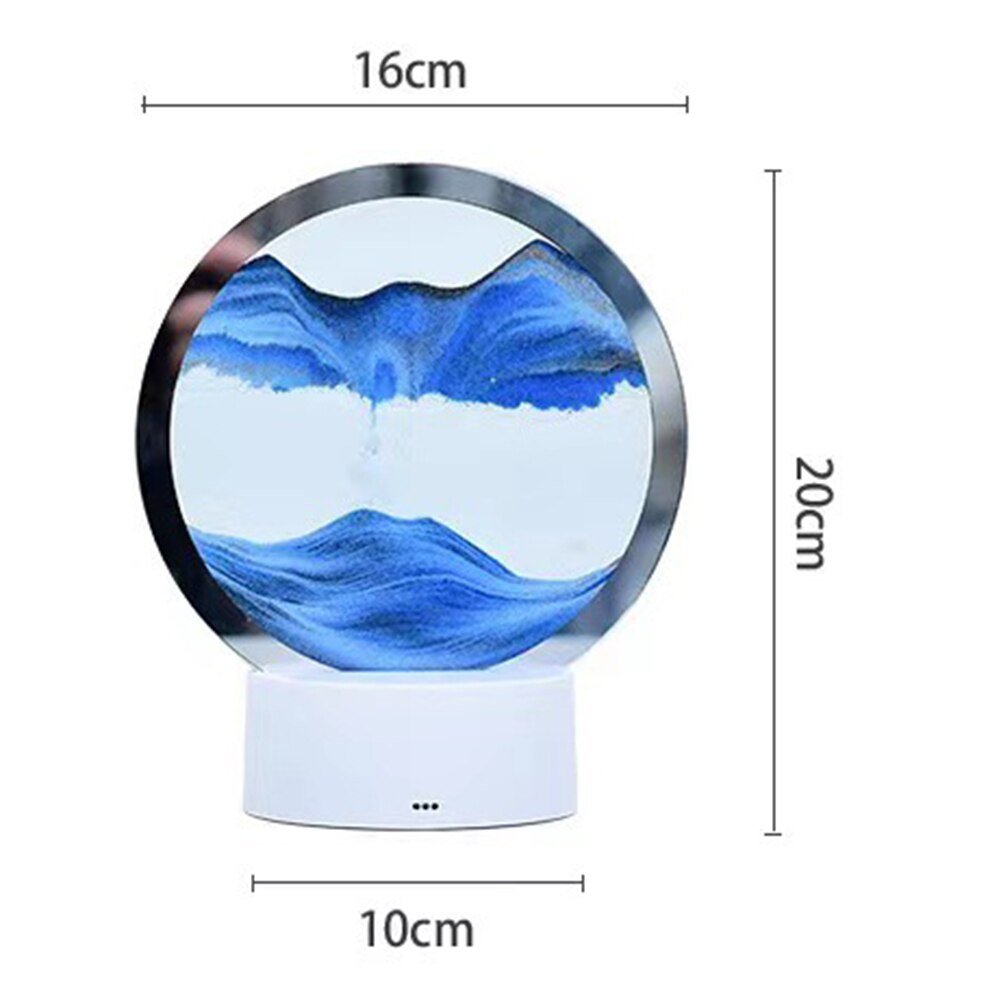 LED Sandscape Lamp With Soothing Sand Art And LED Glow Lighting