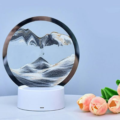 LED Sandscape Lamp With Soothing Sand Art And LED Glow Lighting
