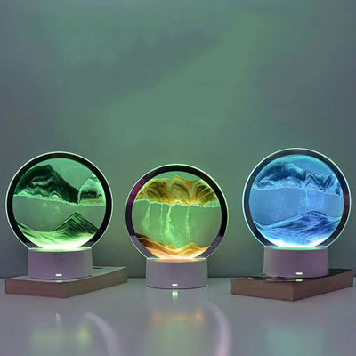 LED Sandscape Lamp With Soothing Sand Art And LED Glow Lighting