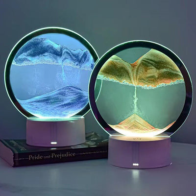 LED Sandscape Lamp With Soothing Sand Art And LED Glow Lighting