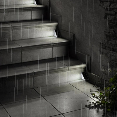 LED Solar Step Lights Outdoor Triangle Deck Lights For Garden Patio Yard
