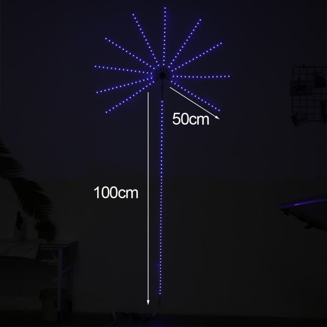 Firework Strips LED Starburst String Lights With Sound Control For Bedroom