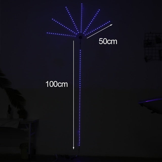 Firework Strips LED Starburst String Lights With Sound Control For Bedroom