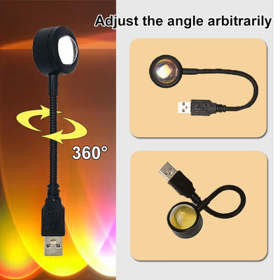 LED Sunset Lamp Neon Light Projector For Bedroom Wall Decor