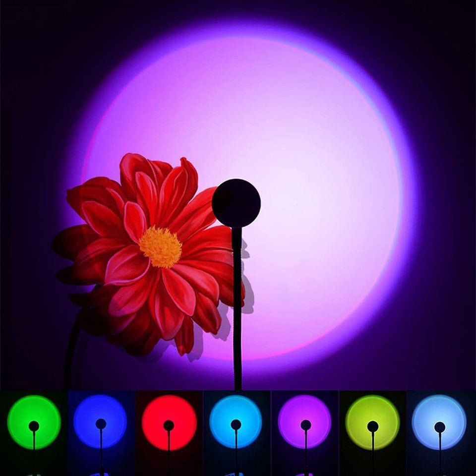 LED Sunset Lamp Neon Light Projector For Bedroom Wall Decor