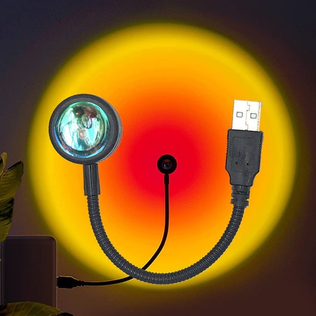 LED Sunset Lamp Neon Light Projector For Bedroom Wall Decor