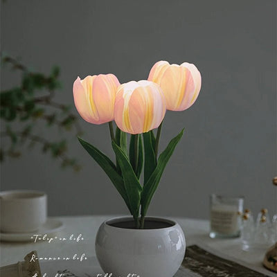 LED Tulip Lamp Flowerpot Night Light For Cozy Home Décor