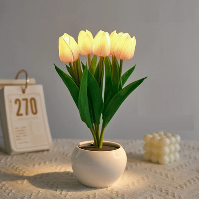 LED Tulip Lamp Flowerpot Night Light For Cozy Home Décor