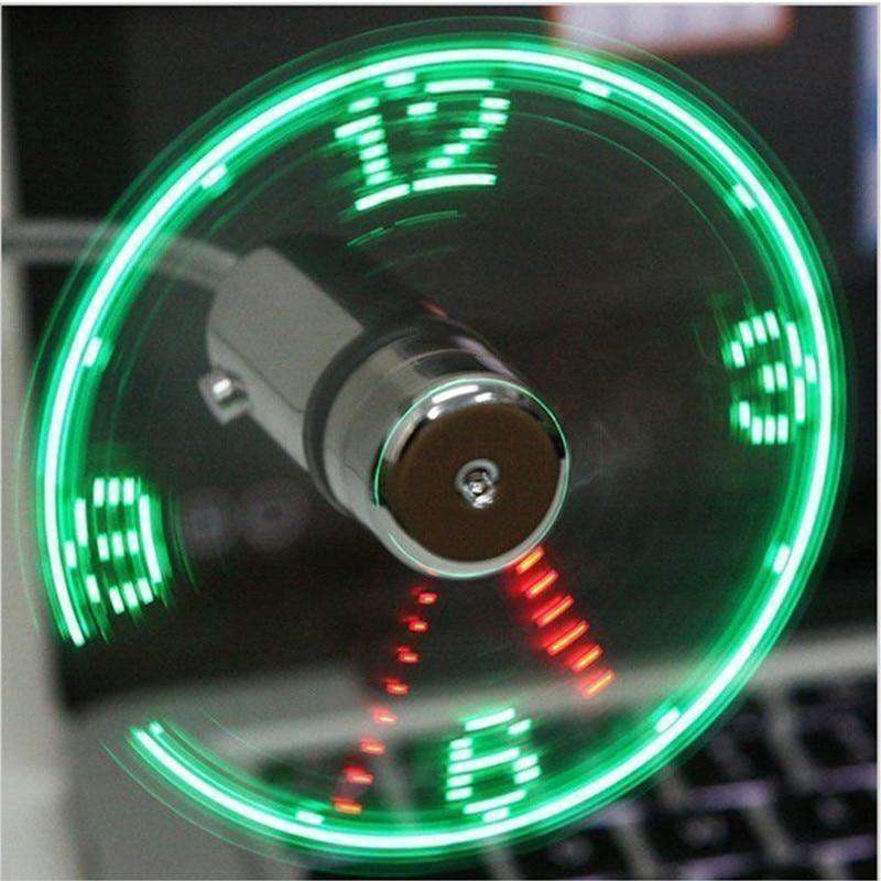 LED USB Clock Fan With Flexible Portable Design