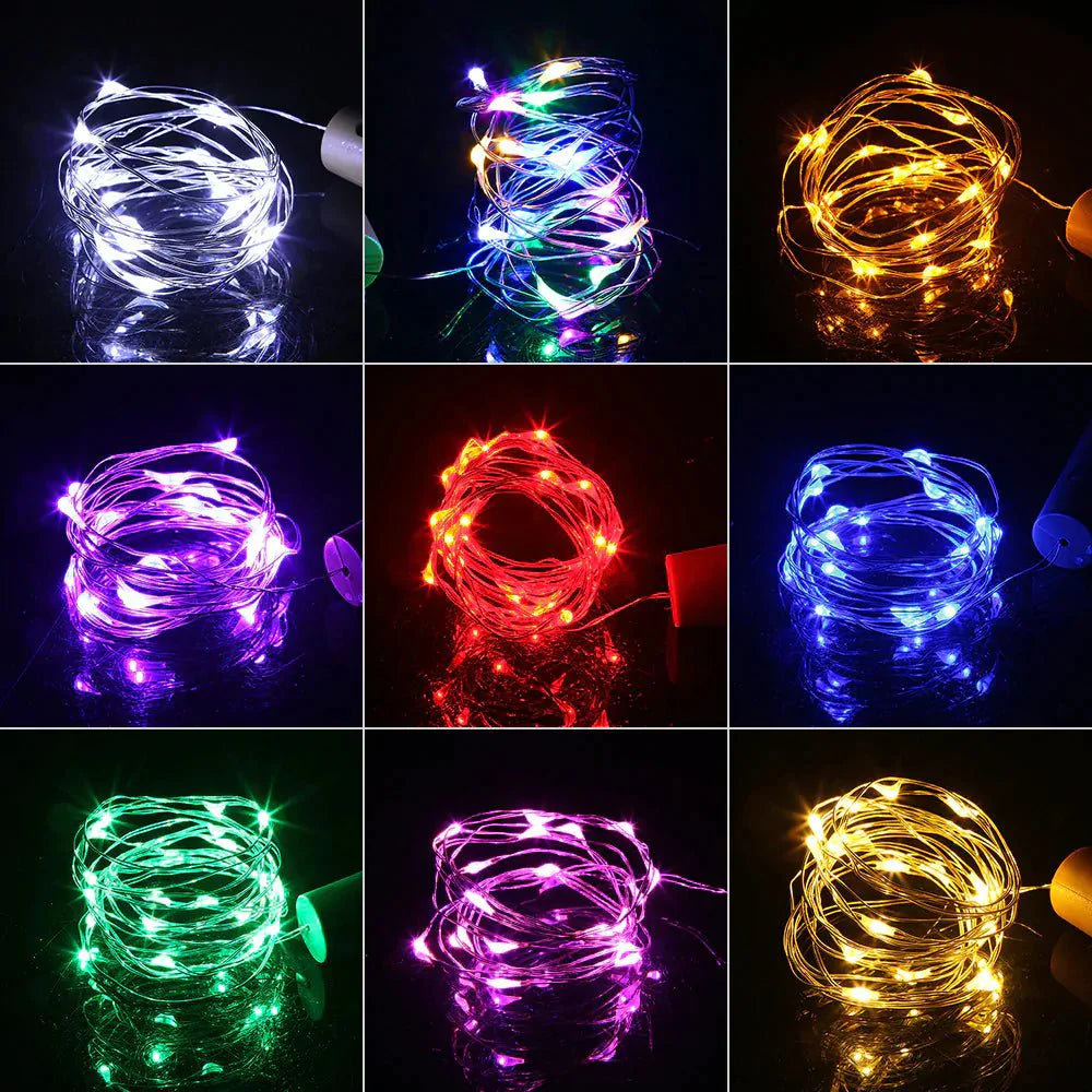 LED Wine Bottle Lights Cork Battery Operated Mini Fairy String Lights