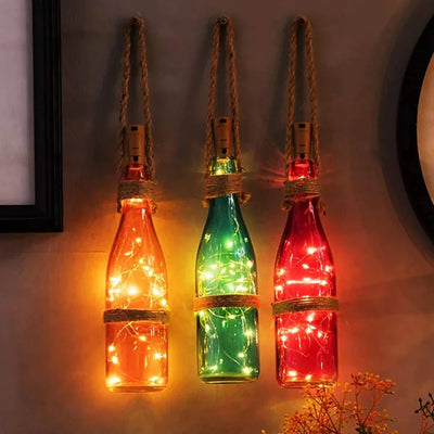 LED Wine Bottle Lights Cork Battery Operated Mini Fairy String Lights