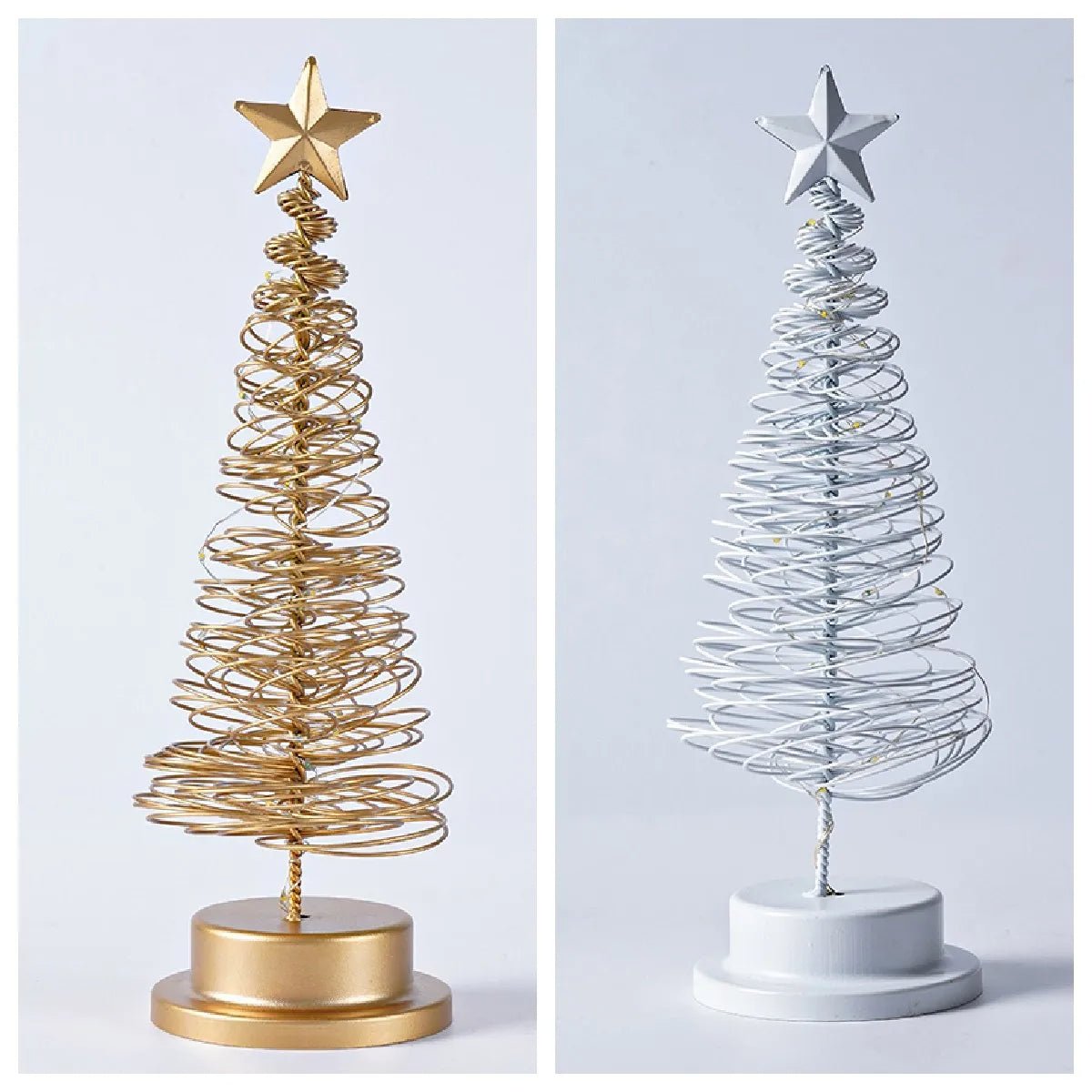 LED Christmas Tree Table Ornament Spiral Light Elegant Holiday Décor