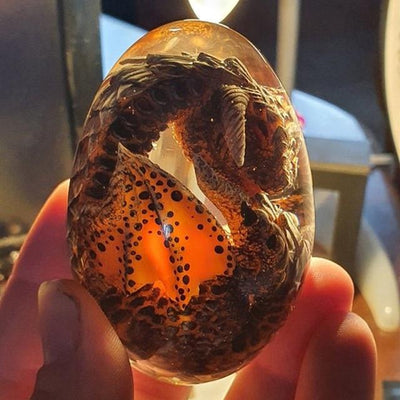 Lifelike Lava Dragon Egg Decorative Collectible Fantasy Ornament
