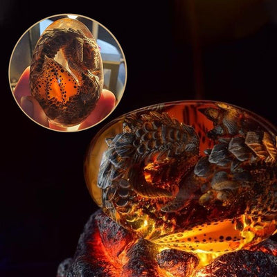 Lifelike Lava Dragon Egg Decorative Collectible Fantasy Ornament