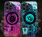 Light Up Phone Case Mechanical Slide Tempered Glass LED For IPhone