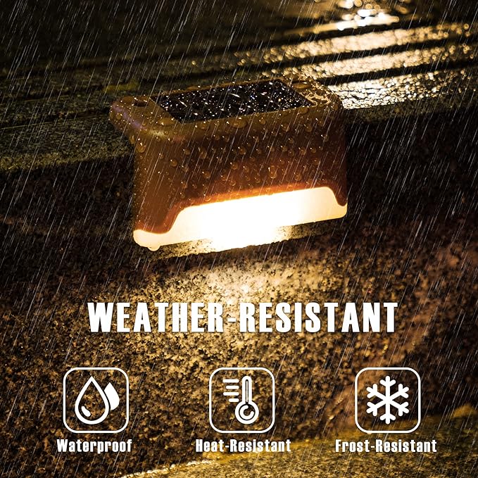 Outdoor Solar LED Deck Lights Waterproof Garden Pathway Lighting