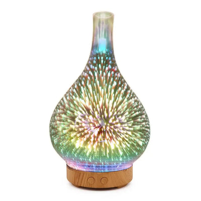 Firework Glass Aroma Diffuser Ultrasonic Humidifier With LED Lights