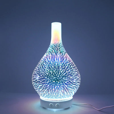 Firework Glass Aroma Diffuser Ultrasonic Humidifier With LED Lights