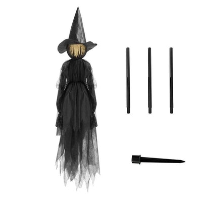 Lighted Halloween Witch Stake Outdoor Yard Decor With Bright Lights