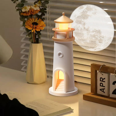 Lighthouse Moon Projection Lamp With Dimmable Bluetooth And Motion Sensor