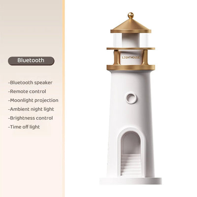 Lighthouse Moon Projection Lamp With Dimmable Bluetooth And Motion Sensor