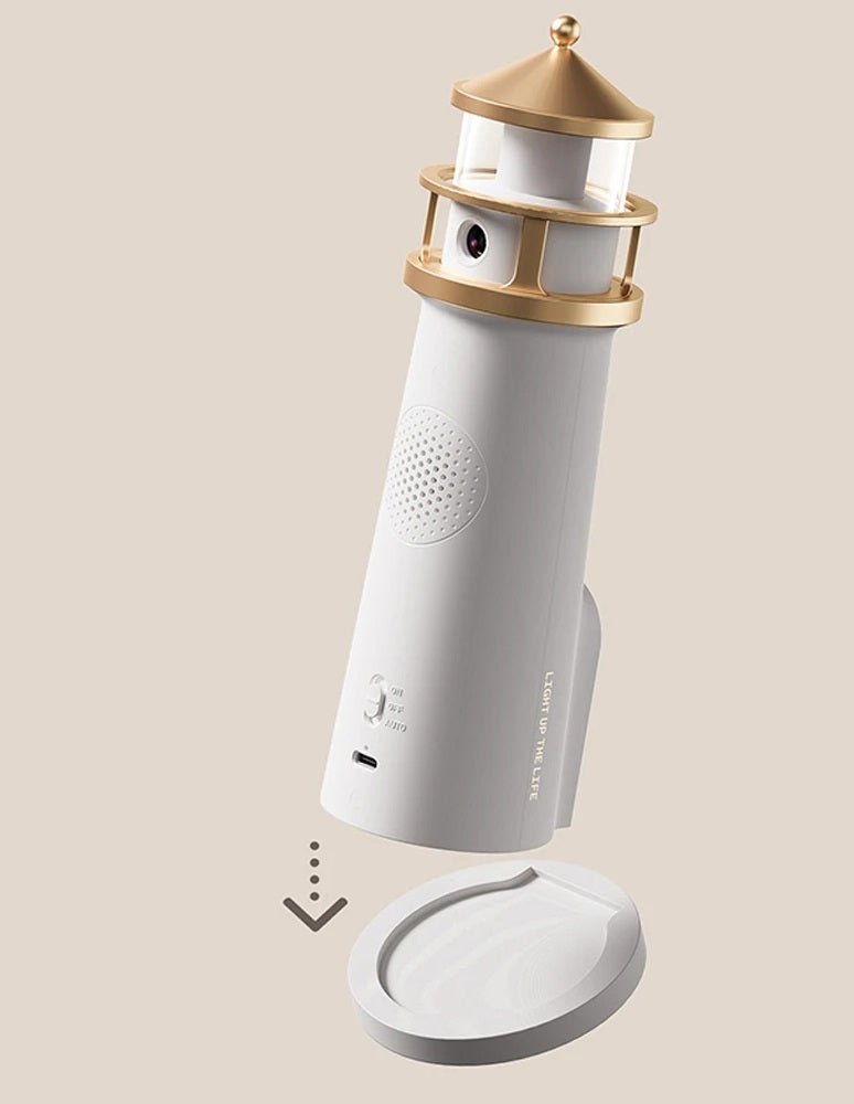Lighthouse Moon Projection Lamp With Dimmable Bluetooth And Motion Sensor