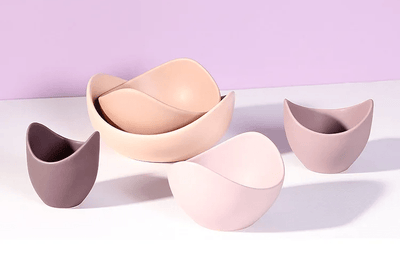 Lotus Bowl Ceramic Dish Set Artistic Flower Plates For Dining Storage