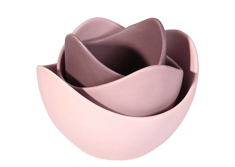 Lotus Bowl Ceramic Dish Set Artistic Flower Plates For Dining Storage