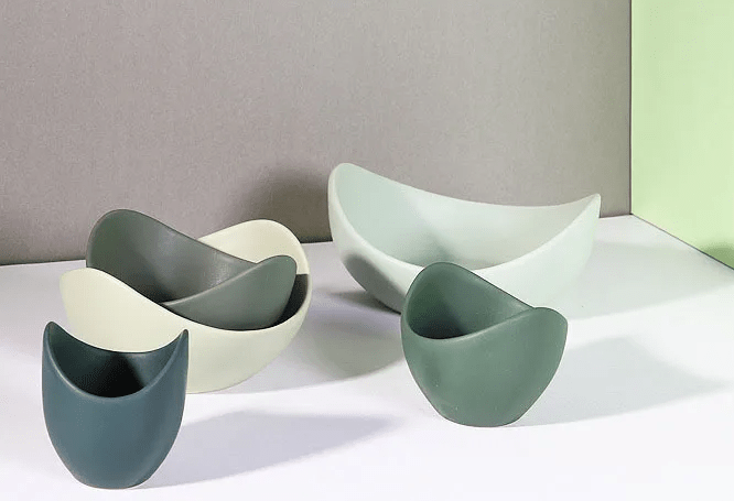 Lotus Bowl Ceramic Dish Set Artistic Flower Plates For Dining Storage
