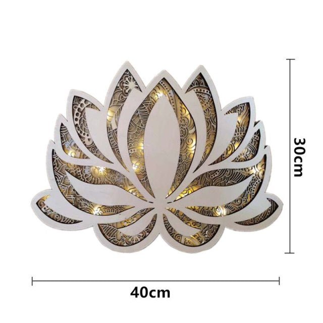 Lotus Flower LED Wall Art Mandala Decorative Light Panel
