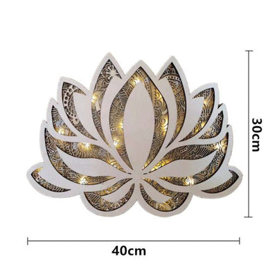 Lotus Flower LED Wall Art Mandala Decorative Light Panel