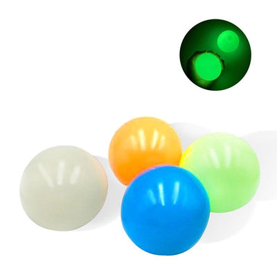 Luminous Sticky Ball Glow In The Dark Squeeze Toy 5 Or 10pcs